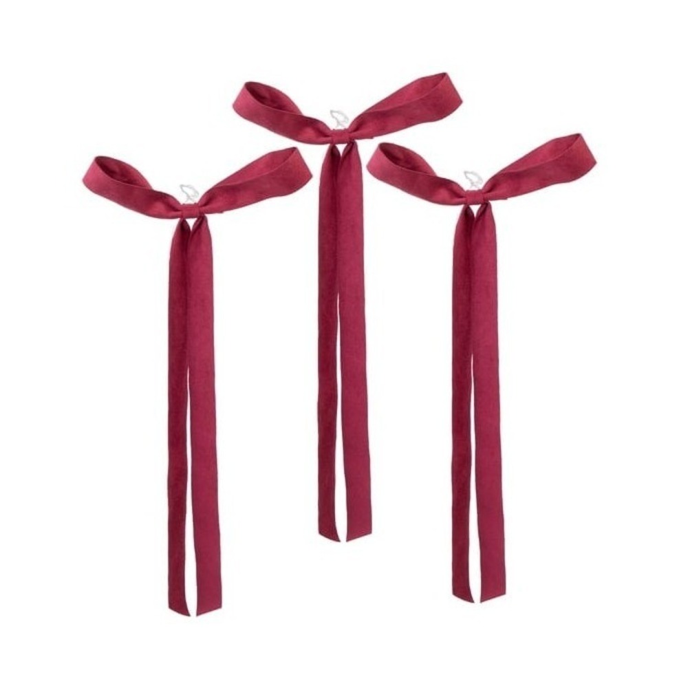 My Texas House Red Decorative Christmas Bows, 17", 3 Count
